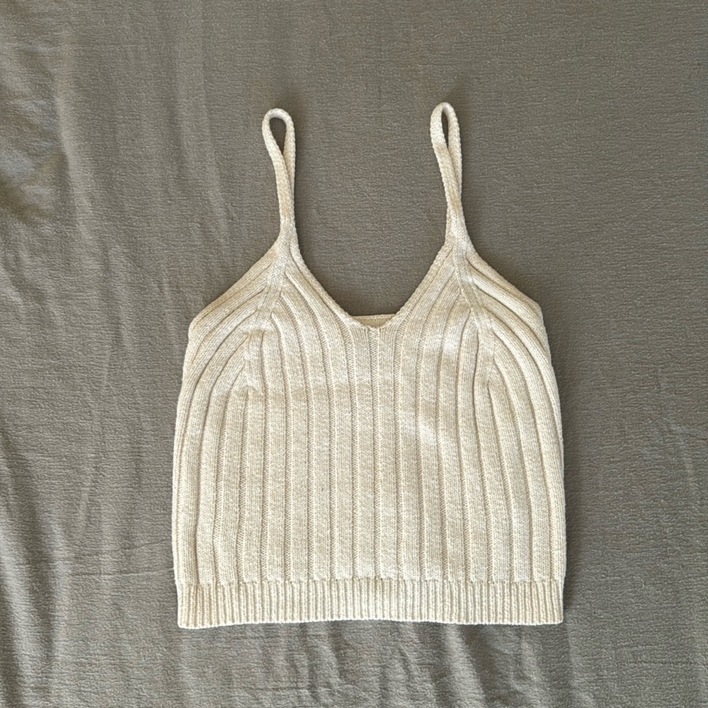 Off white Kendall and Kylie knit crop top